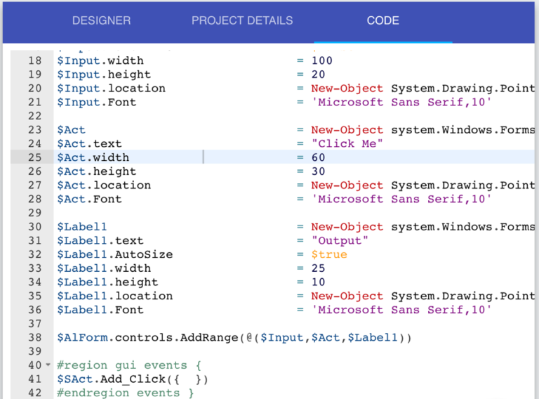 A gui for powershell scripts demitasse
